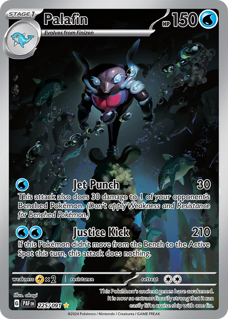225/091 - Palafin HOLO - Paldean Fates - Illustration Rare