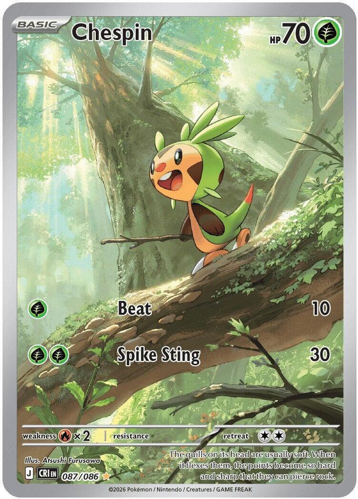 087/086 - Chespin HOLO - Chaos Rising - Illustration Rare