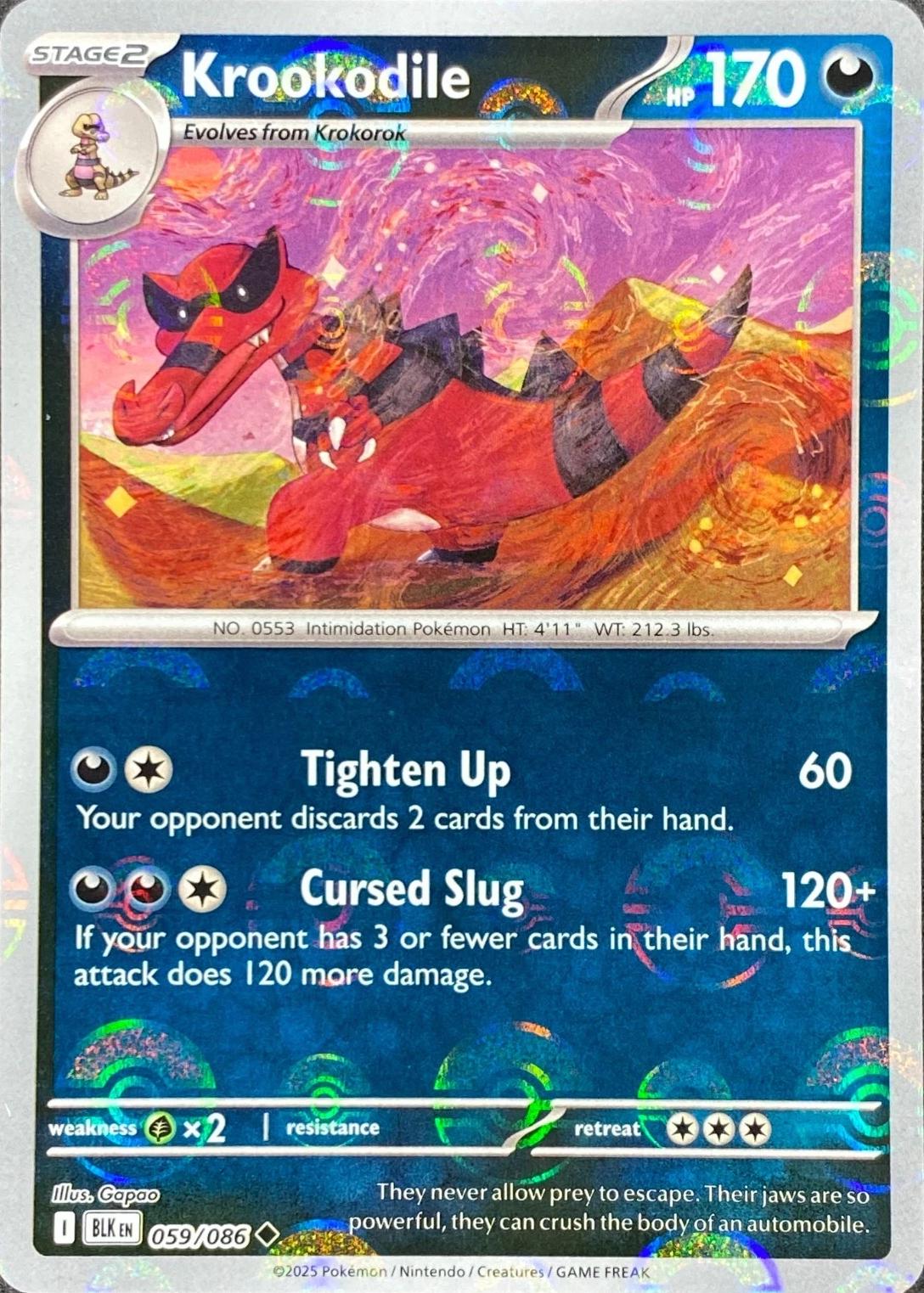 059/086 - Krookodile (Poke Ball Pattern) HOLO - Black Bolt - Uncommon