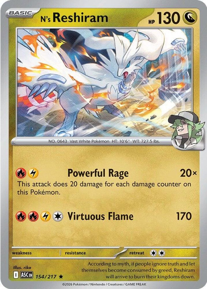 154/217 - N's Reshiram - Ascended Heroes - Rare