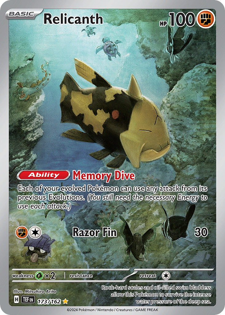 173/162 - Relicanth HOLO - Temporal Forces - Illustration Rare