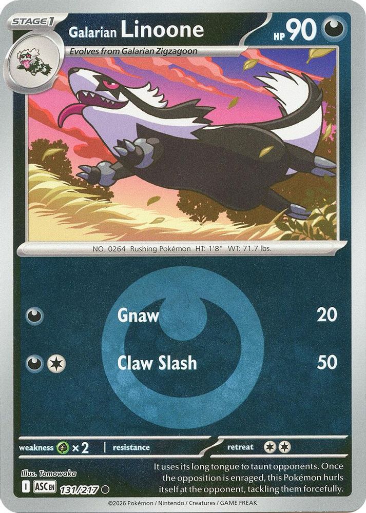 131/217 - Galarian Linoone (Energy Symbol Pattern) - Ascended Heroes - Common