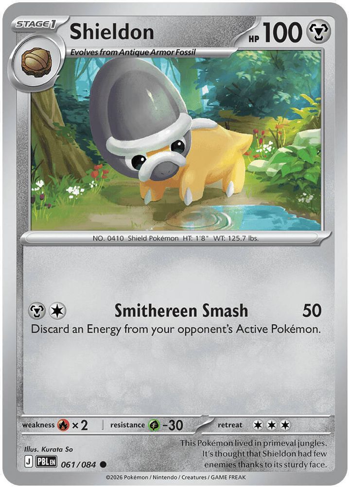 061/084 - Shieldon REVERSE HOLO - Pitch Black - Common