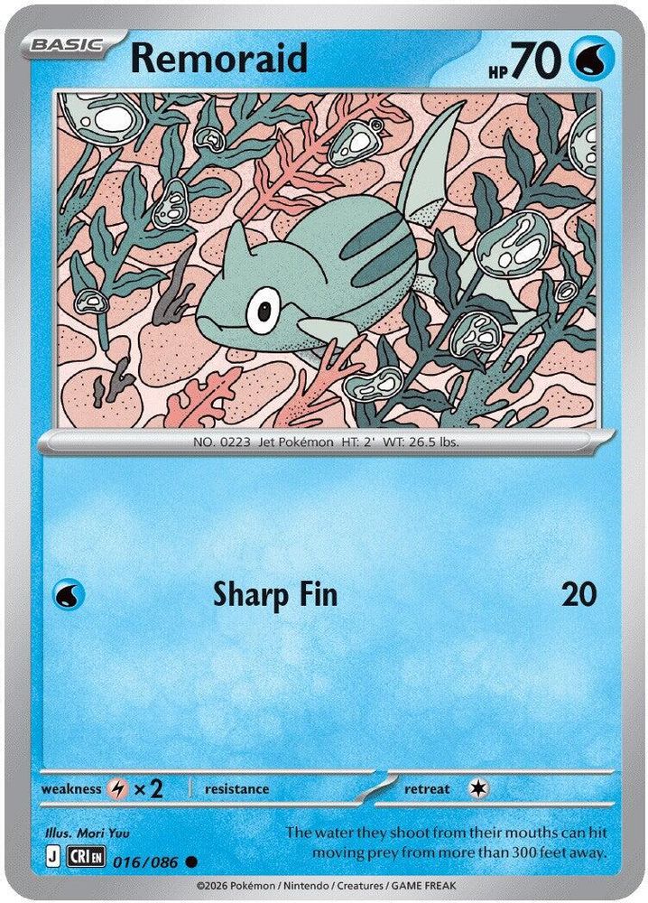 016/086 - Remoraid REVERSE HOLO - Chaos Rising - Common