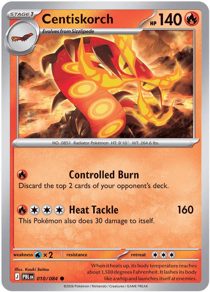 010/084 - Centiskorch REVERSE HOLO - Pitch Black - Common