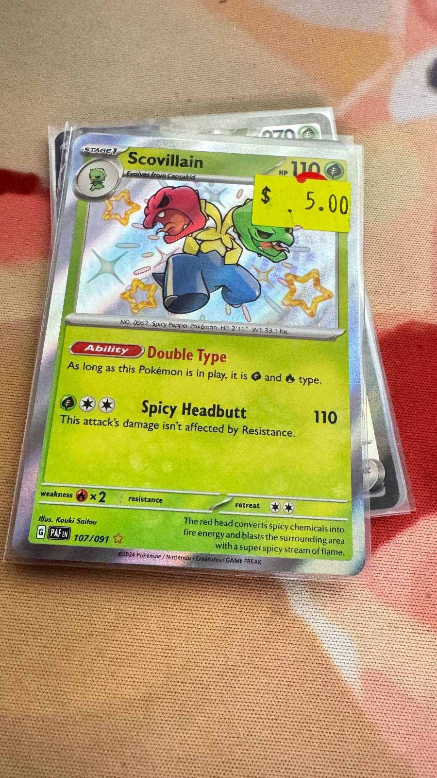 107/091 - Scovillain HOLO - Paldean Fates - Shiny Rare