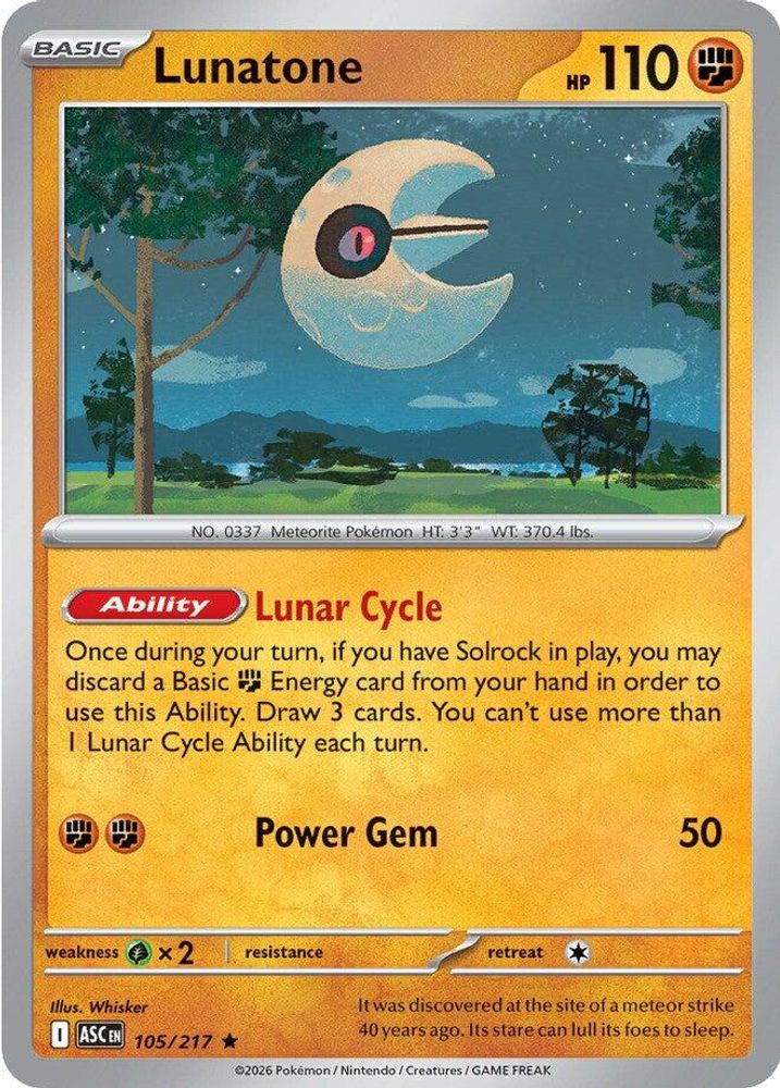 105/217 - Lunatone - Ascended Heroes - Rare