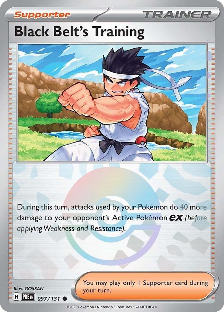 097/131 - Black Belt's Training (Poke Ball Pattern) HOLO - Prismatic Evolutions