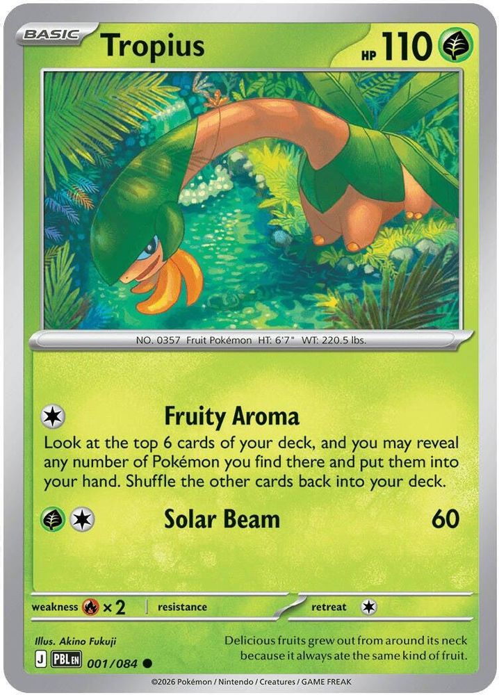 001/084 - Tropius REVERSE HOLO - Pitch Black - Common