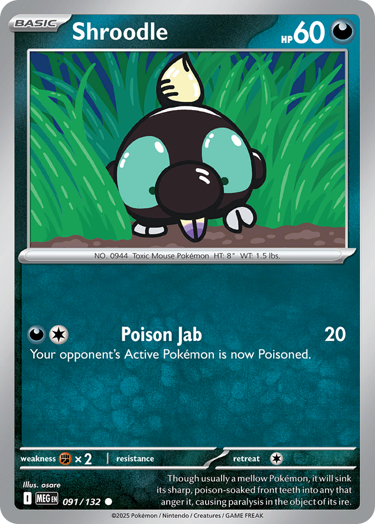 091/132 - Shroodle - Mega Evolution - Common