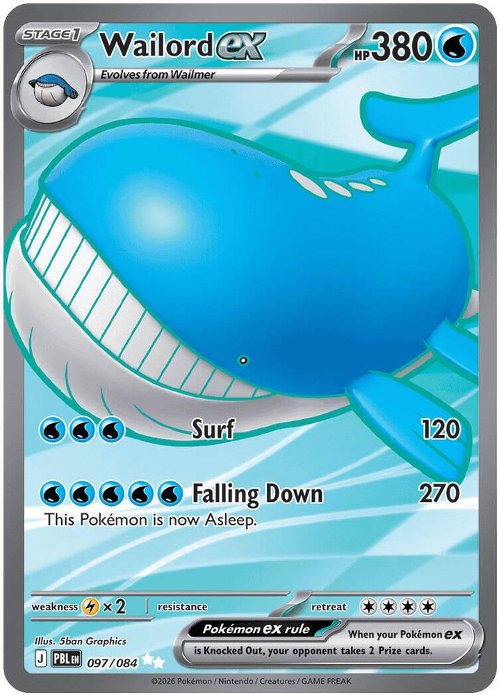 097/084 - Wailord ex HOLO - Pitch Black - Ultra Rare