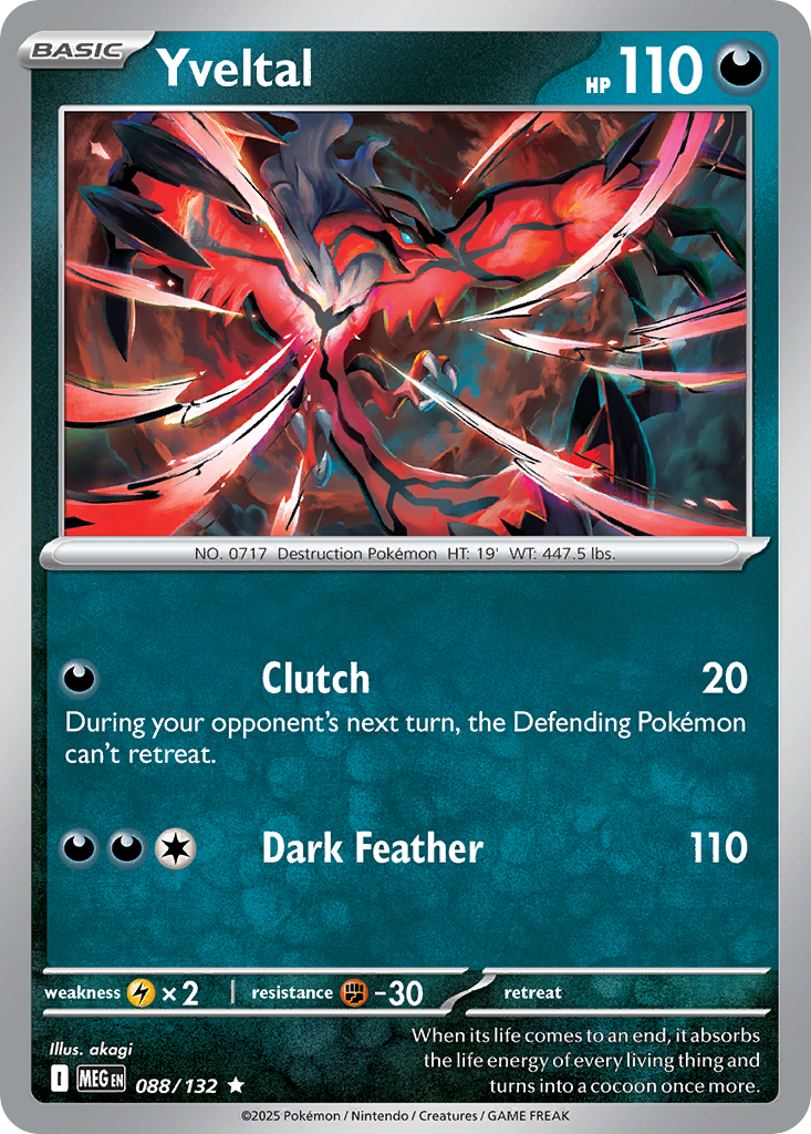 088/132 - Yveltal - Mega Evolution - Rare