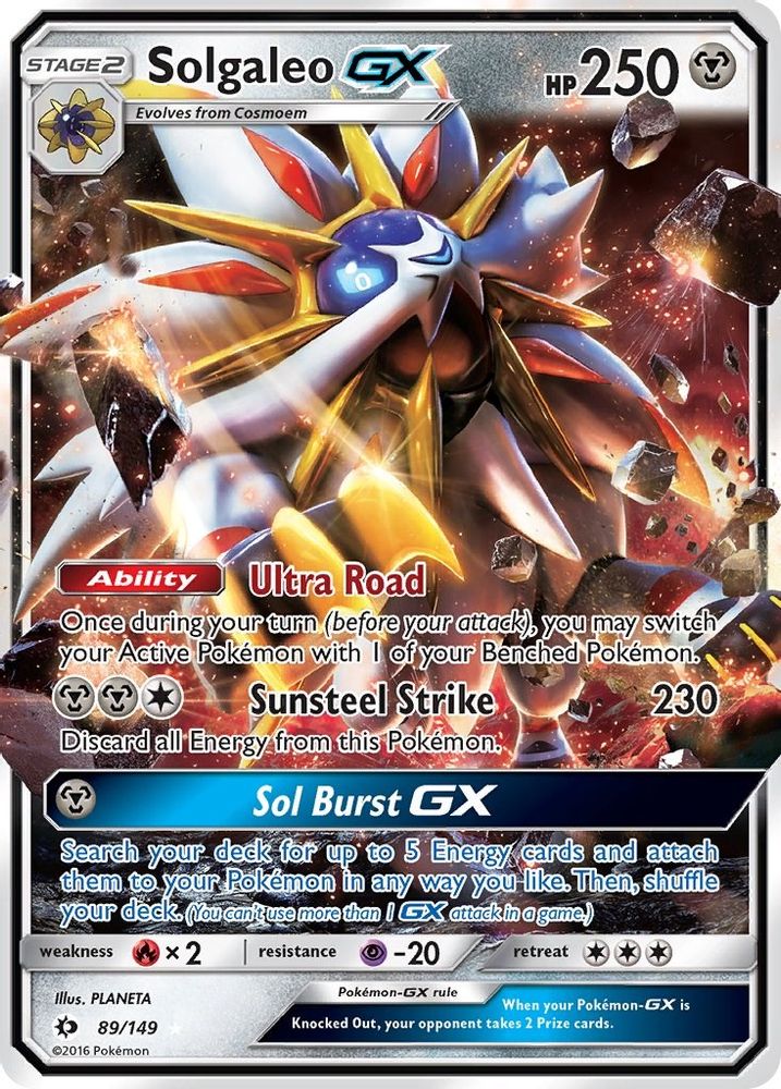 89/149 - Solgaleo GX HOLO - SM Base Set - Ultra Rare
