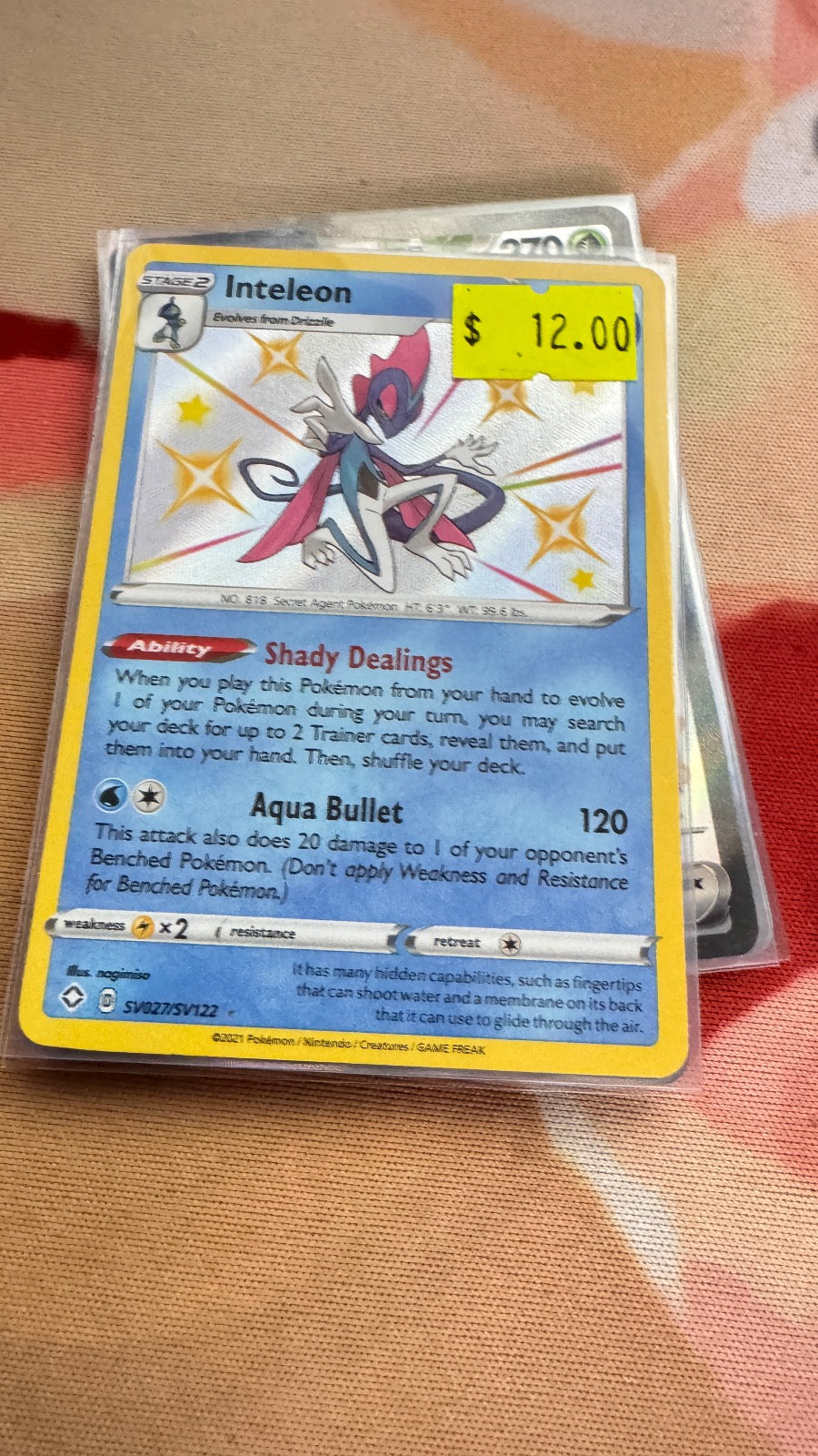 SV027/SV122 - Inteleon HOLO - Shining Fates Shiny Vault - Shiny Rare