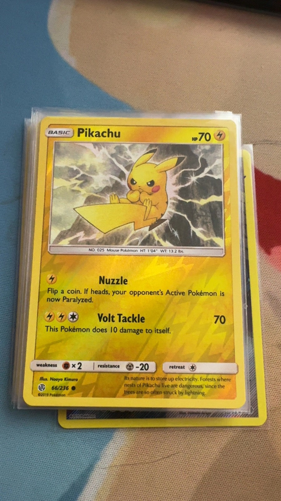 66/236 - Pikachu REVERSE HOLO - Cosmic Eclipse - Common