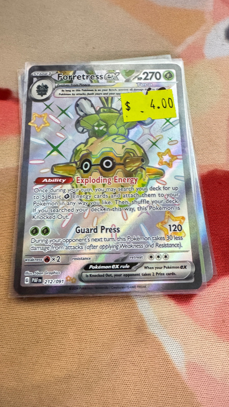 212/091 - Forretress ex HOLO - Paldean Fates - Shiny Ultra Rare