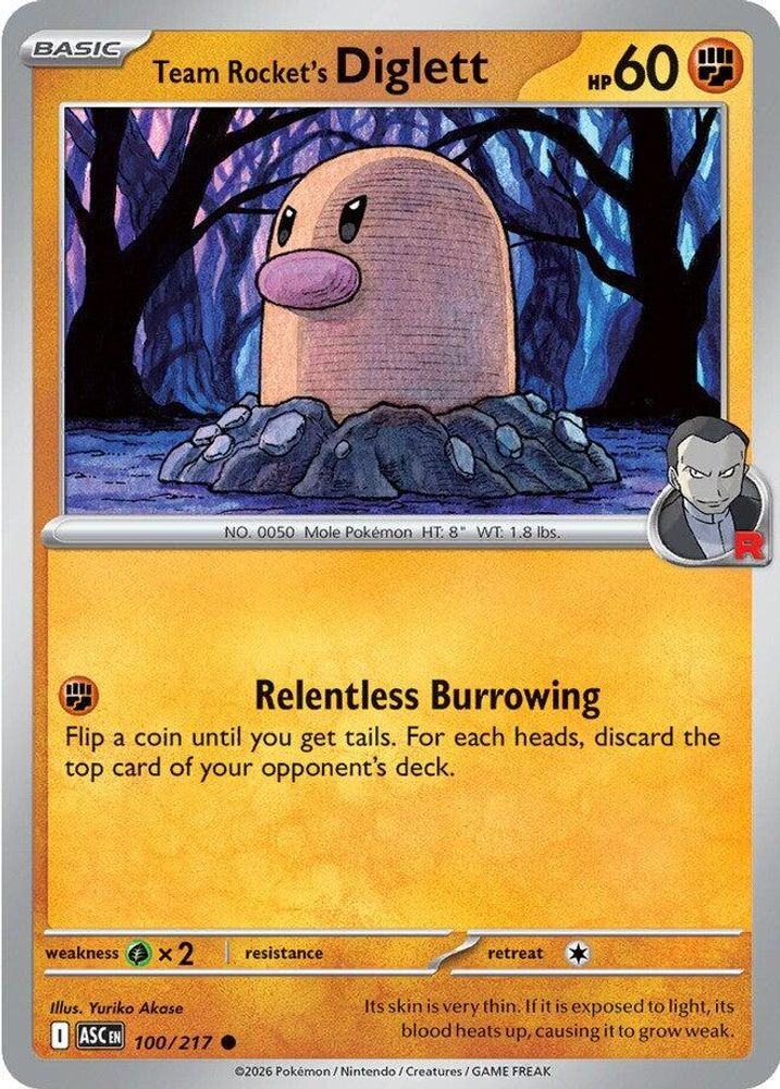 100/217 - Team Rocket's Diglett - Ascended Heroes - Common