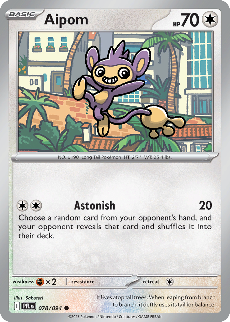 078/094 - Aipom - Phantasmal Flames - Common