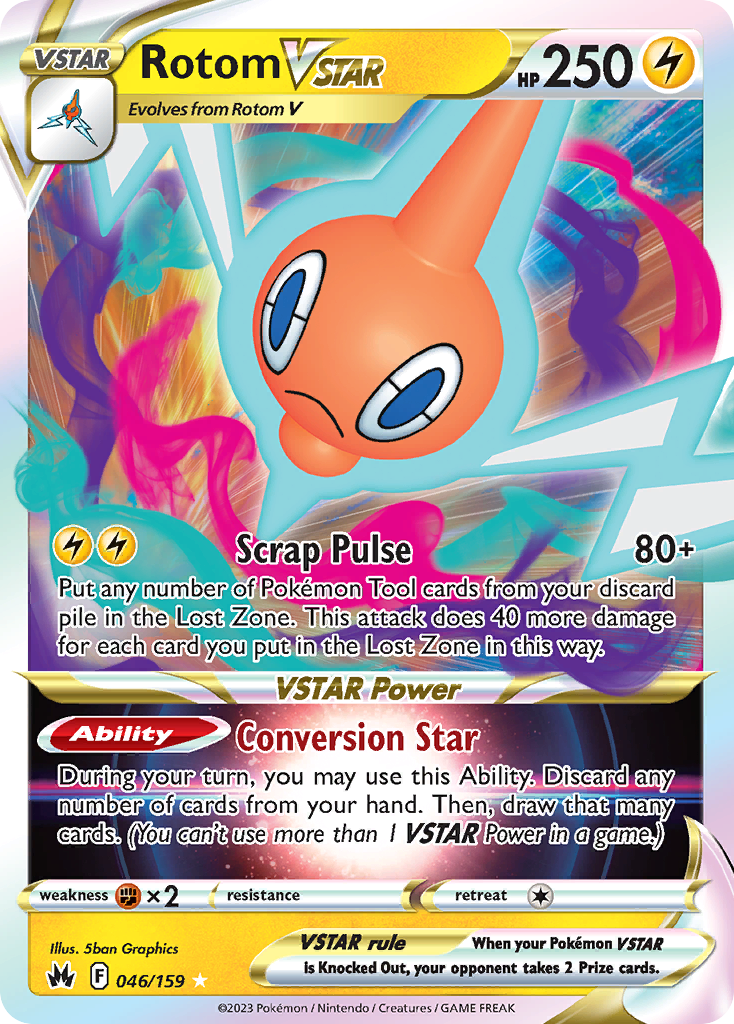 046/159 - Rotom VSTAR HOLO - Crown Zenith - Ultra Rare