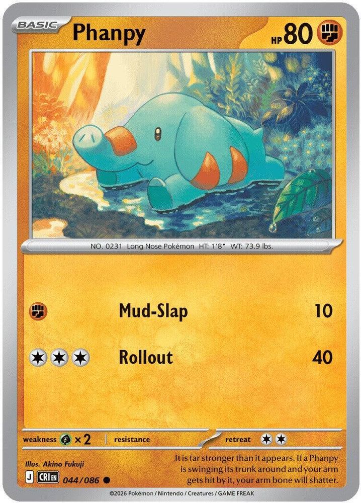 044/086 - Phanpy - Chaos Rising - Common