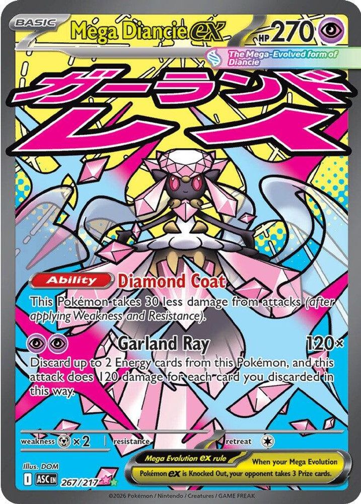 267/217 - Mega Diancie ex HOLO - Ascended Heroes - Mega Attack Rare