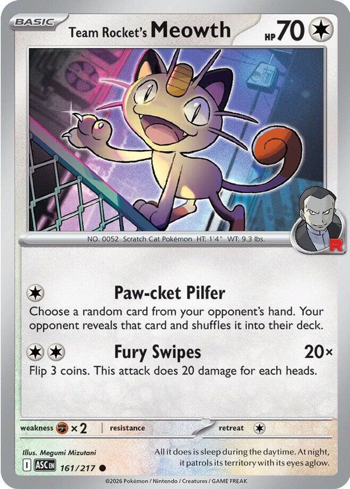 161/217 - Team Rocket's Meowth - Ascended Heroes - Common