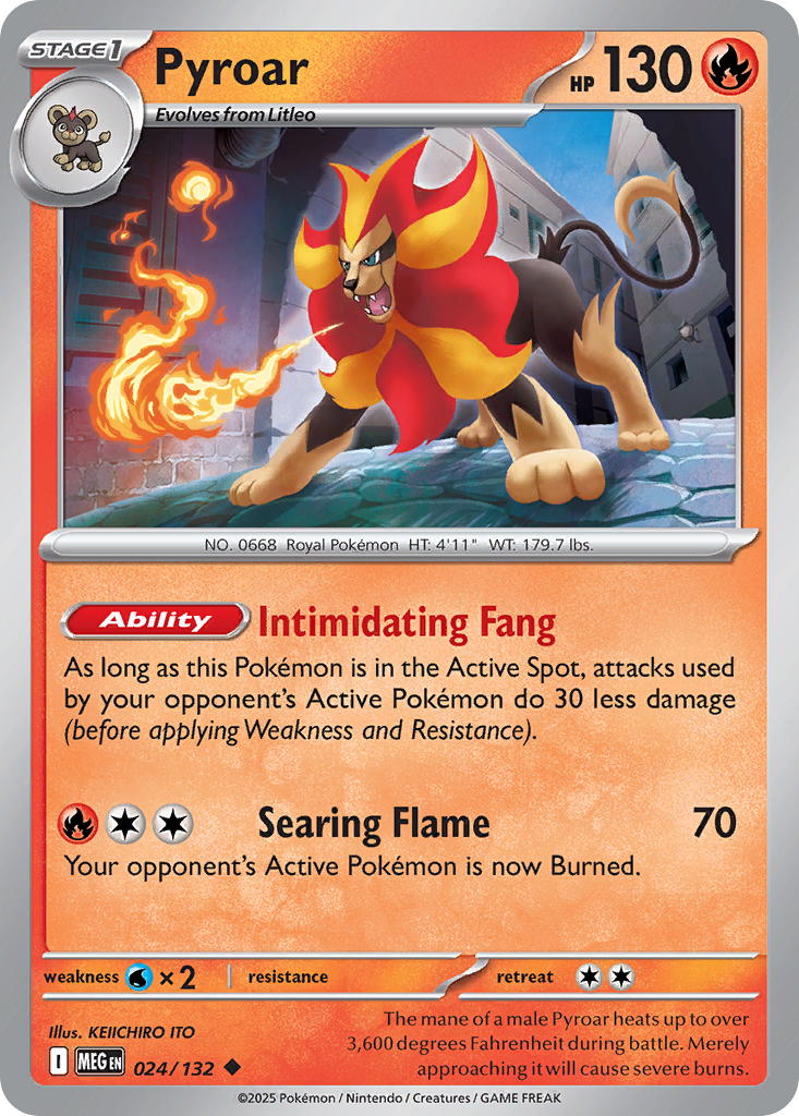 024/132 - Pyroar - Mega Evolution - Uncommon