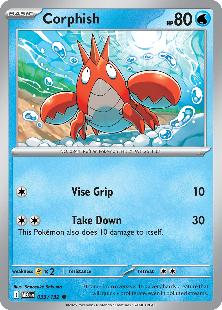 033/132 - Corphish - Mega Evolution - Common