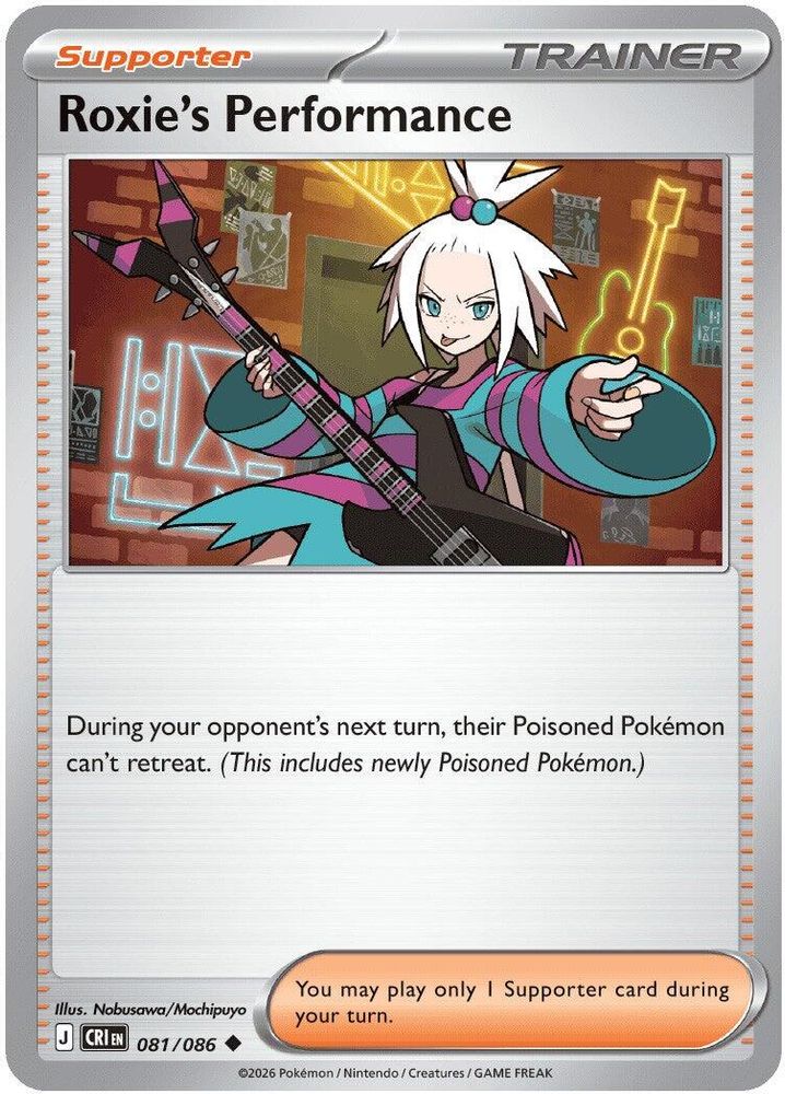 081/086 - Roxie's Performance REVERSE HOLO - Chaos Rising - Uncommon