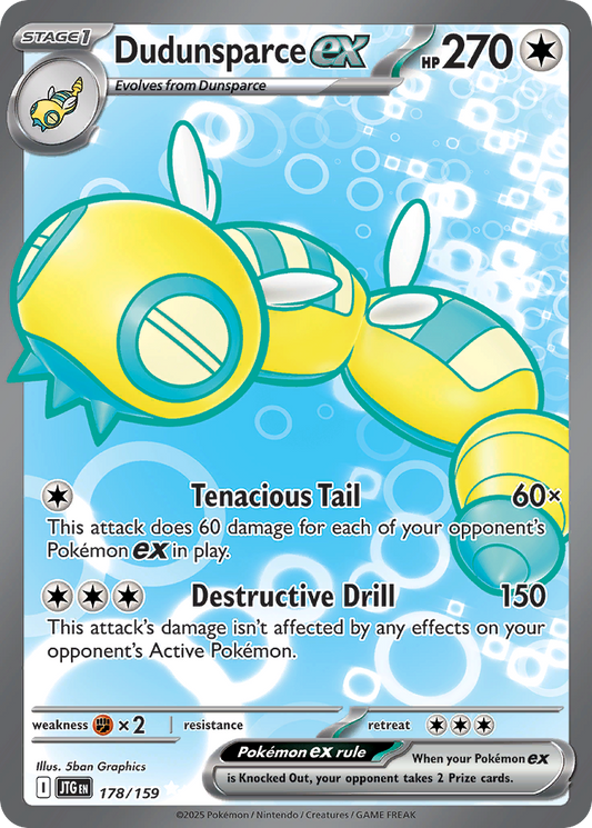 178/159 - Dudunsparce ex HOLO - Journey Together - Ultra Rare