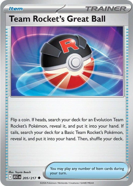205/217 - Team Rocket's Great Ball - Ascended Heroes - Uncommon