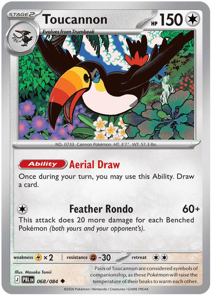 068/084 - Toucannon REVERSE HOLO - Pitch Black - Uncommon