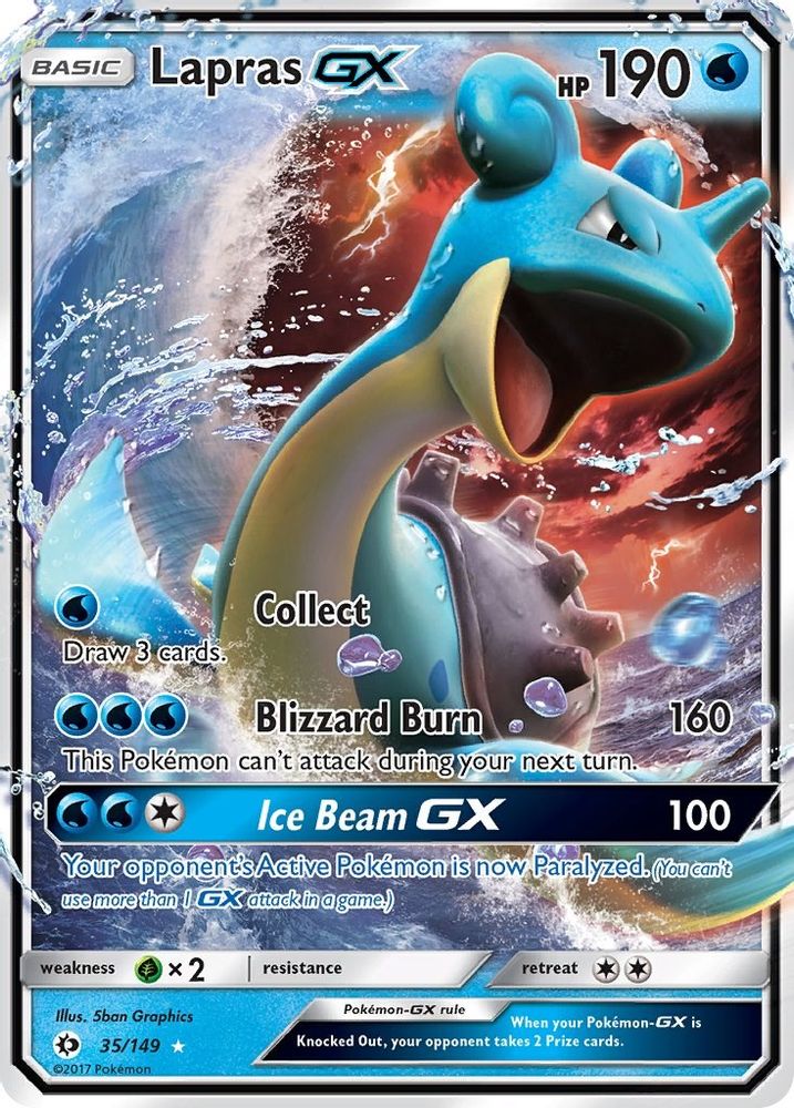 35/149 - Lapras GX HOLO - SM Base Set - Ultra Rare