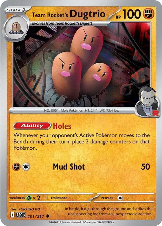 101/217 - Team Rocket's Dugtrio - Ascended Heroes - Uncommon
