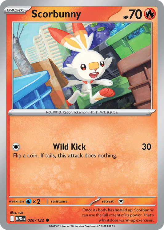 026/132 - Scorbunny - Mega Evolution - Common