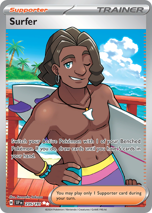 235/191 - Surfer HOLO - Surging Sparks - Ultra Rare