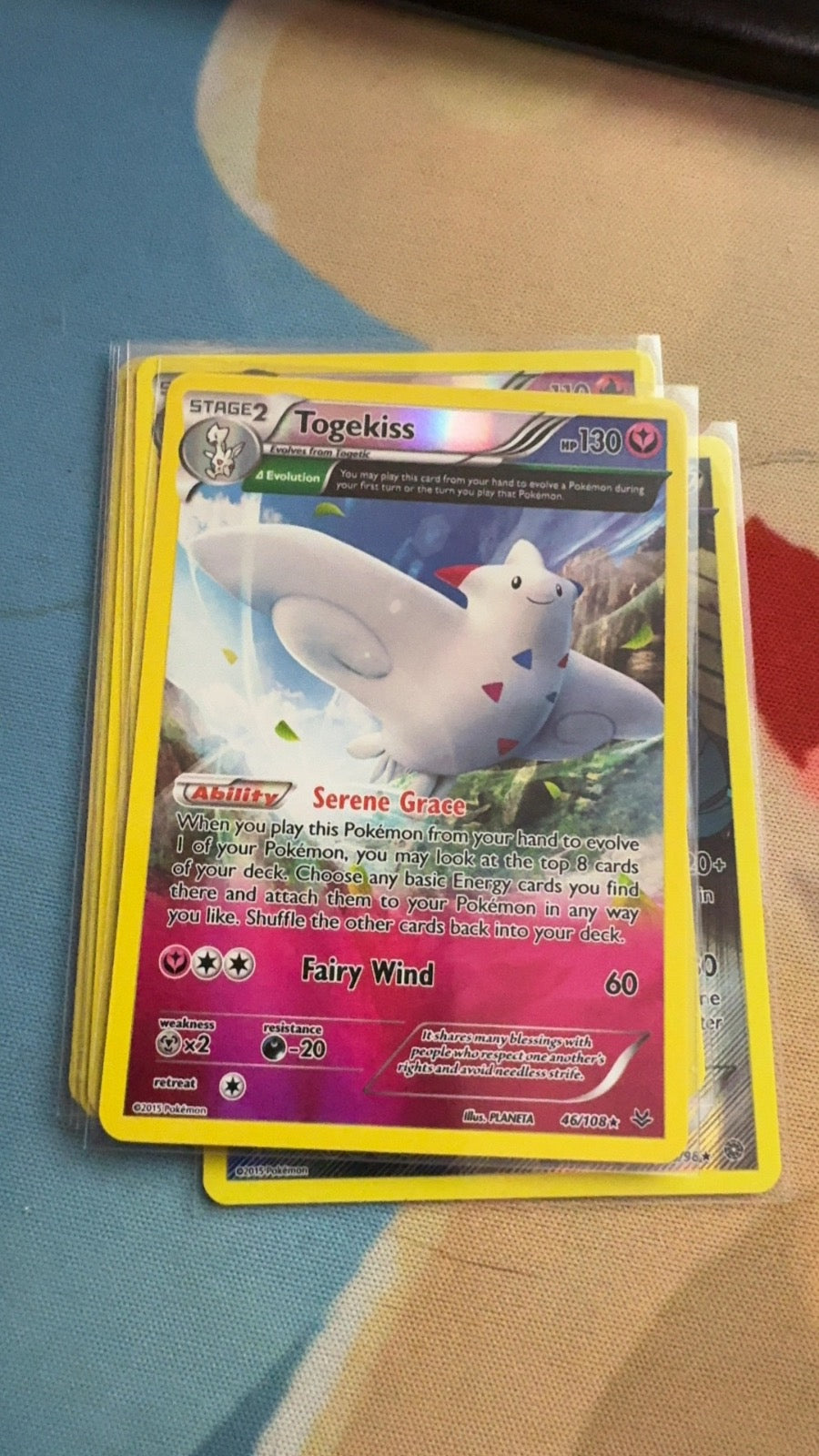 46/108 - Togekiss REVERSE HOLO - Roaring Skies - Rare