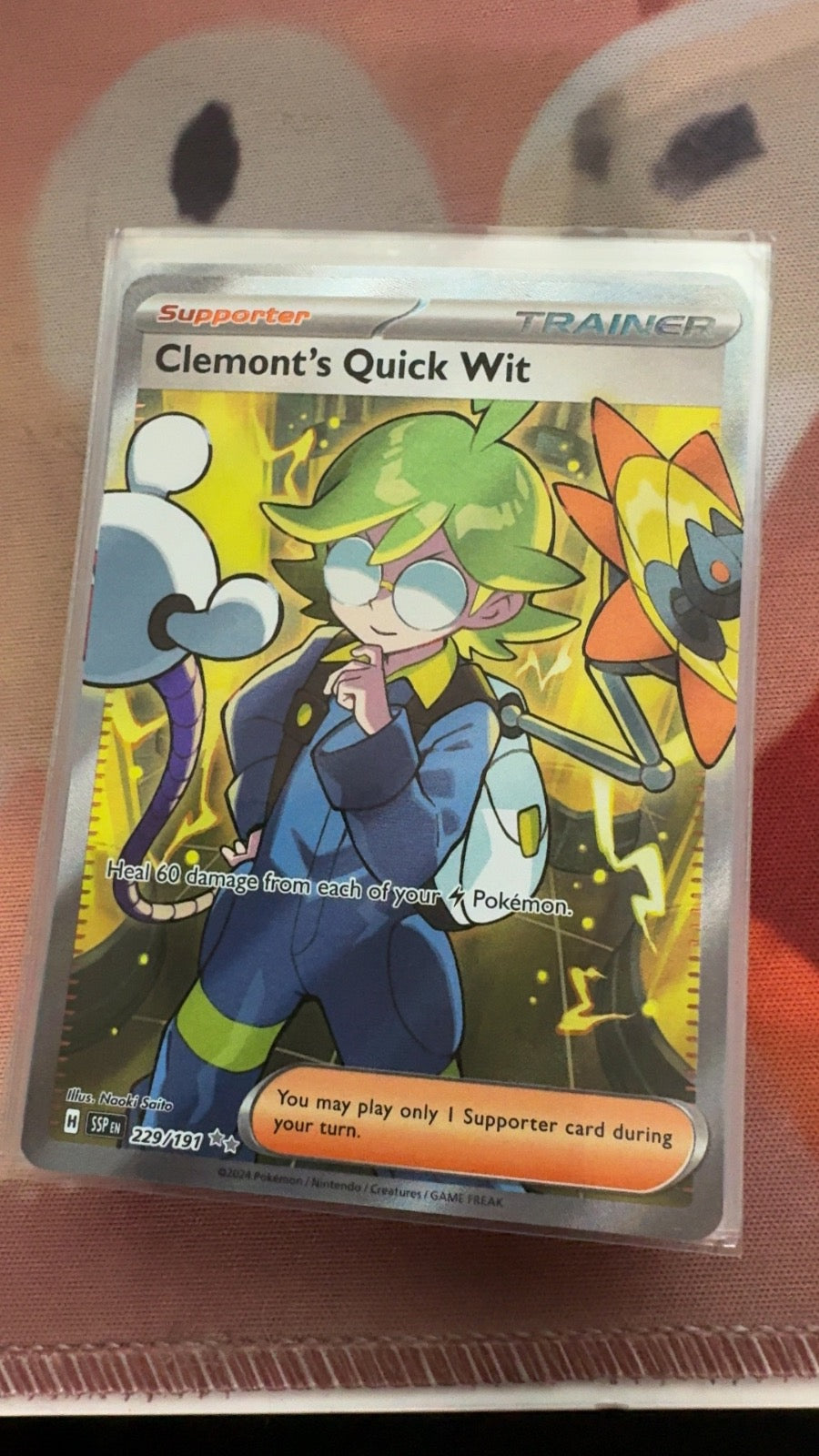 229/191 - Clemont's Quick Wit HOLO - Surging Sparks - Ultra Rare