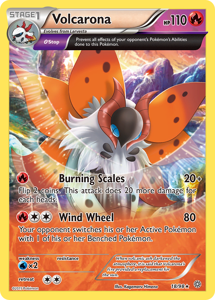 18/98 - Volcarona - Ancient Origins - Rare