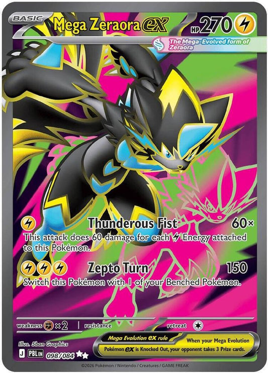 098/084 - Mega Zeraora ex HOLO - Pitch Black - Ultra Rare
