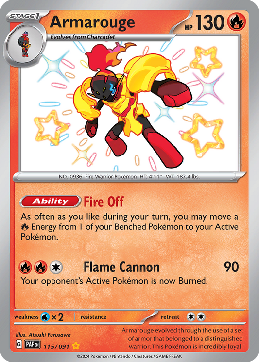 115/091 - Armarouge HOLO - Paldean Fates - Shiny Rare