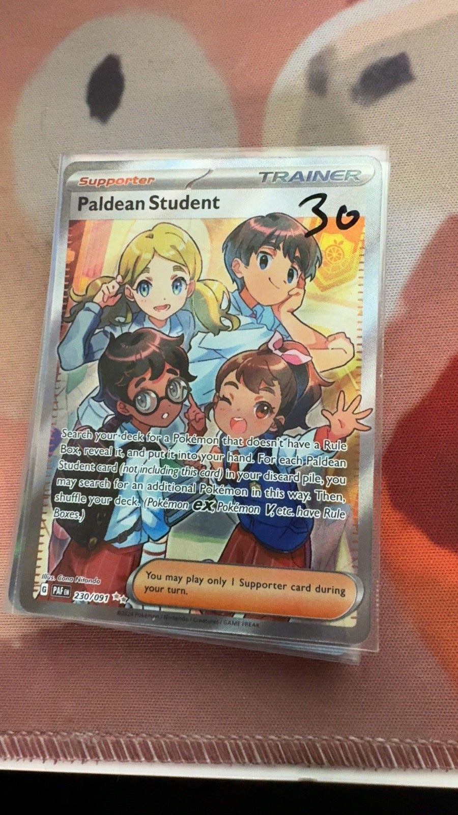 230/091 - Paldean Student HOLO - Paldean Fates - Ultra Rare