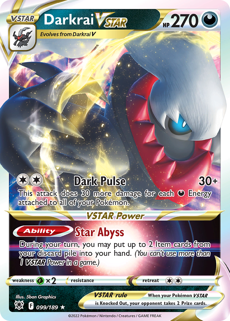 099/189 - Darkrai VSTAR HOLO - Astral Radiance - Ultra Rare
