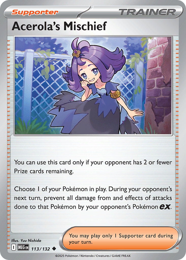 113/132 - Acerola's Mischief - Mega Evolution - Uncommon