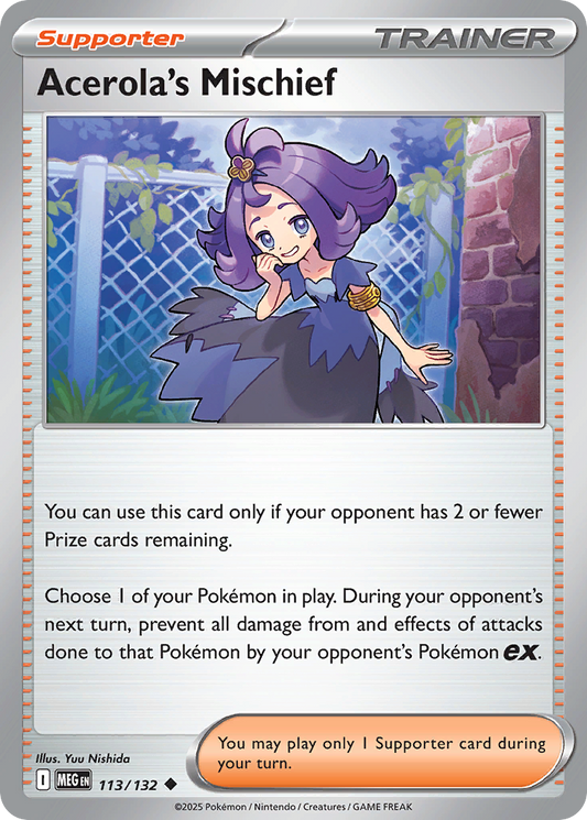 113/132 - Acerola's Mischief - Mega Evolution - Uncommon