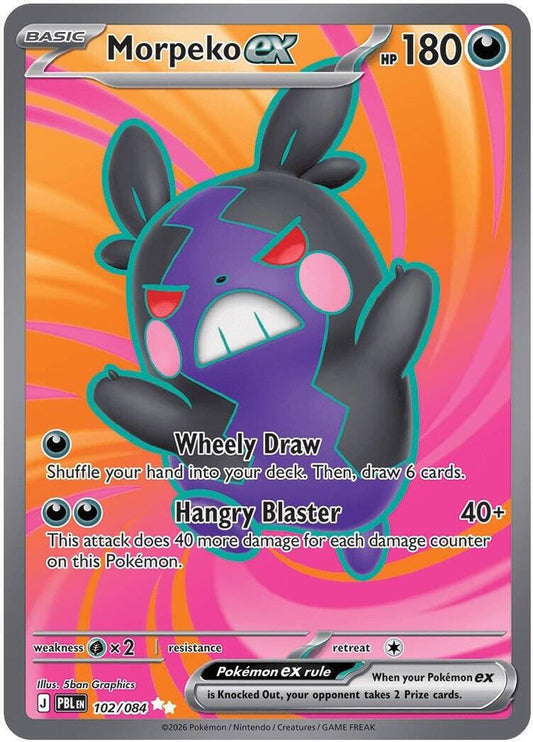 102/084 - Morpeko ex HOLO - Pitch Black - Ultra Rare