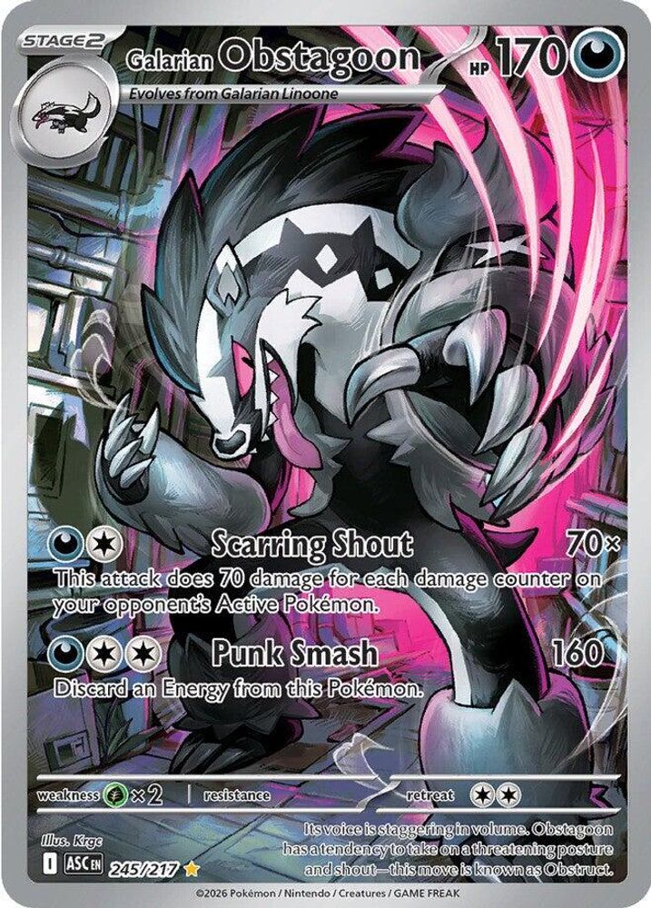 245/217 - Galarian Obstagoon HOLO - Ascended Heroes - Illustration Rare