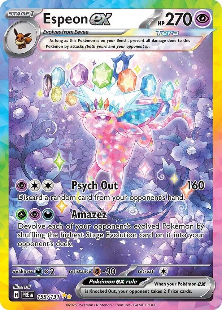 155/131 - Espeon ex HOLO - Prismatic Evolutions - Special Illustration Rare