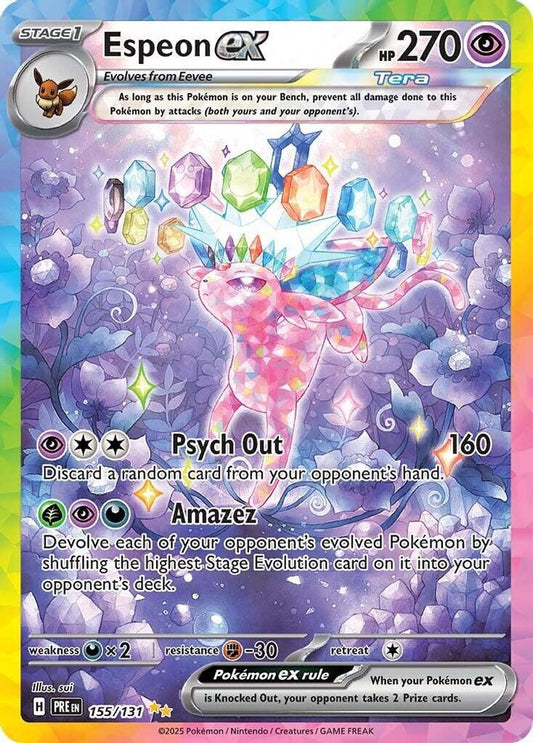 155/131 - Espeon ex HOLO - Prismatic Evolutions - Special Illustration Rare