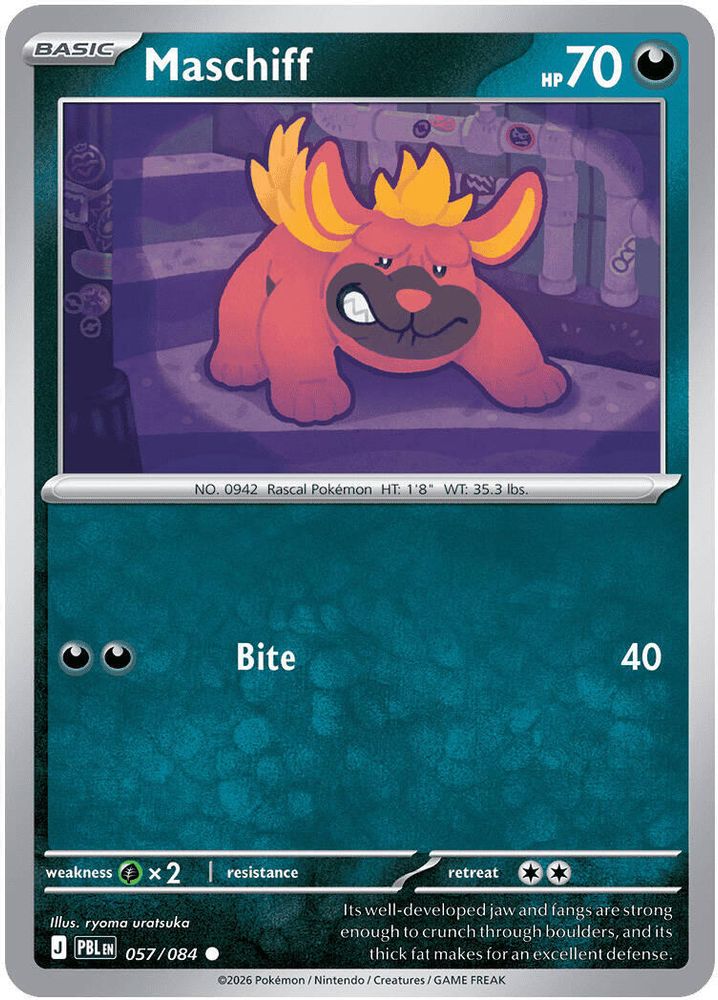 057/084 - Maschiff REVERSE HOLO - Pitch Black - Common